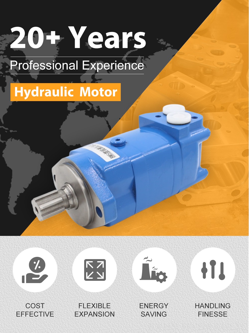 BM5_Cycloid Hydraulic Motor-3 125 cc/r 75 Lpm Hydraulic Motor detailed image